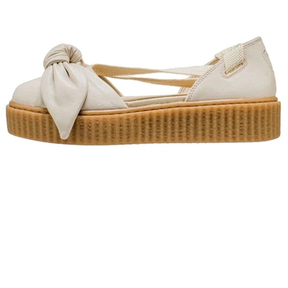 Puma X Fenty Rihanna Bow Creeper Sandal Color Oatmeal Size 6.5 - Picture 7 of 10